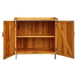 OUTLIV. Pflanztisch Mit Unterschrank Tanne/Edelstahl Braun 3 OUTLIV. Pflanztisch Mit Unterschrank Tanne/Edelstahl Braun -Outliv outliv pflanztisch mit unterschrank spiesstanne stahl 1340485 4