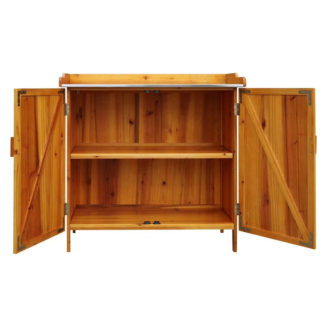 OUTLIV. Pflanztisch mit Unterschrank Tanne/Edelstahl Braun OUTLIV. Pflanztisch Mit Unterschrank Tanne/Edelstahl Braun -Outliv outliv pflanztisch mit unterschrank spiesstanne stahl 1340485 4