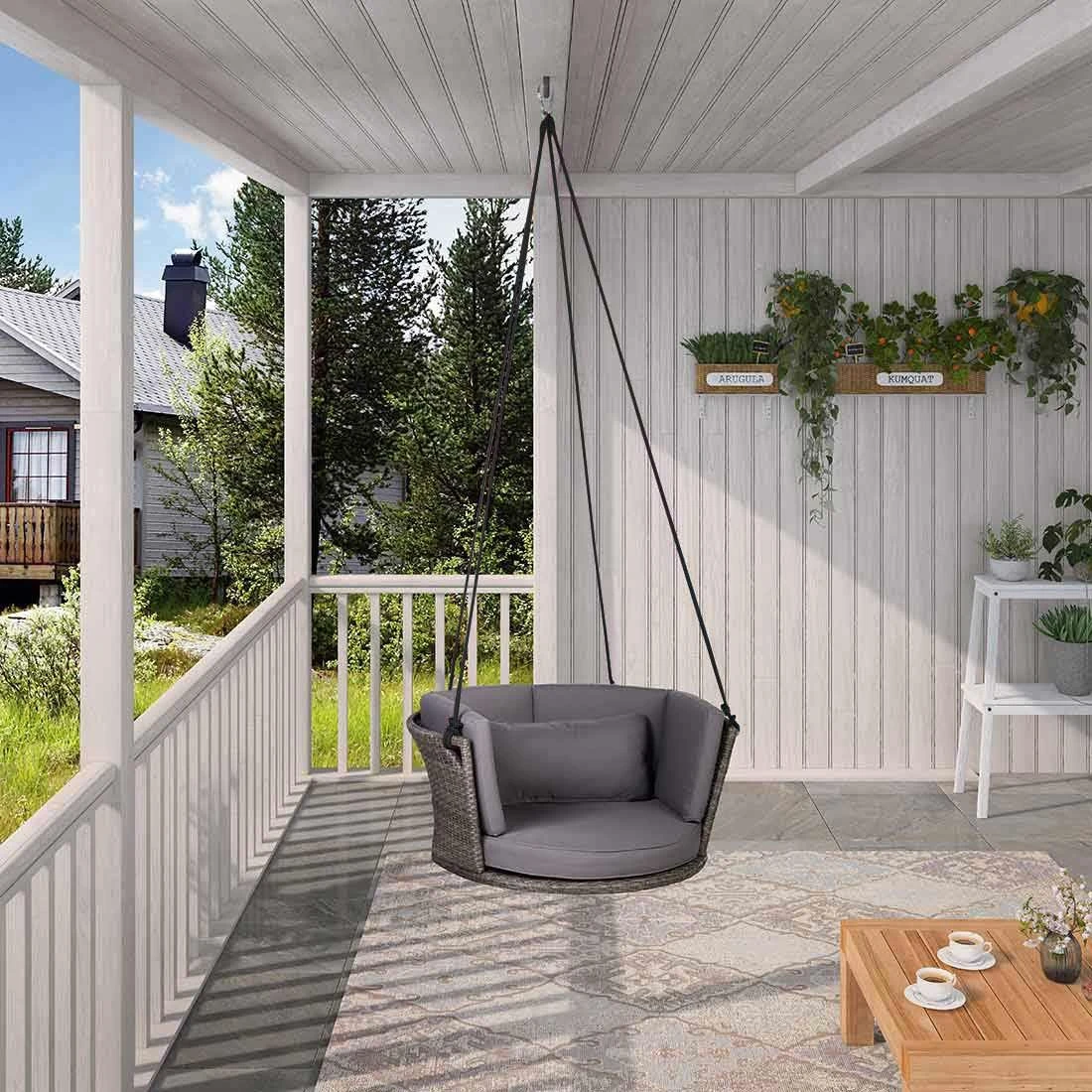 OUTLIV. Hängestuhl Rattan Braun/Grau OUTLIV. Hängestuhl Rattan Braun/Grau -Outliv outliv rattan hangestuhl 1298421 2