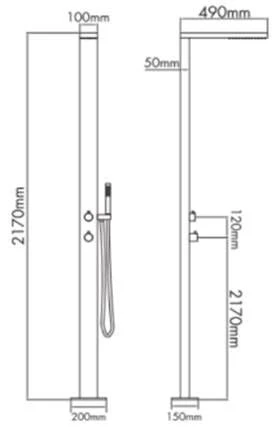 OUTLIV. Rimini Gartendusche Warmwasser Edelstahl Silber OUTLIV. Rimini Gartendusche Warmwasser Edelstahl Silber -Outliv outliv rimini gartendusche edelstahl 1340815 11