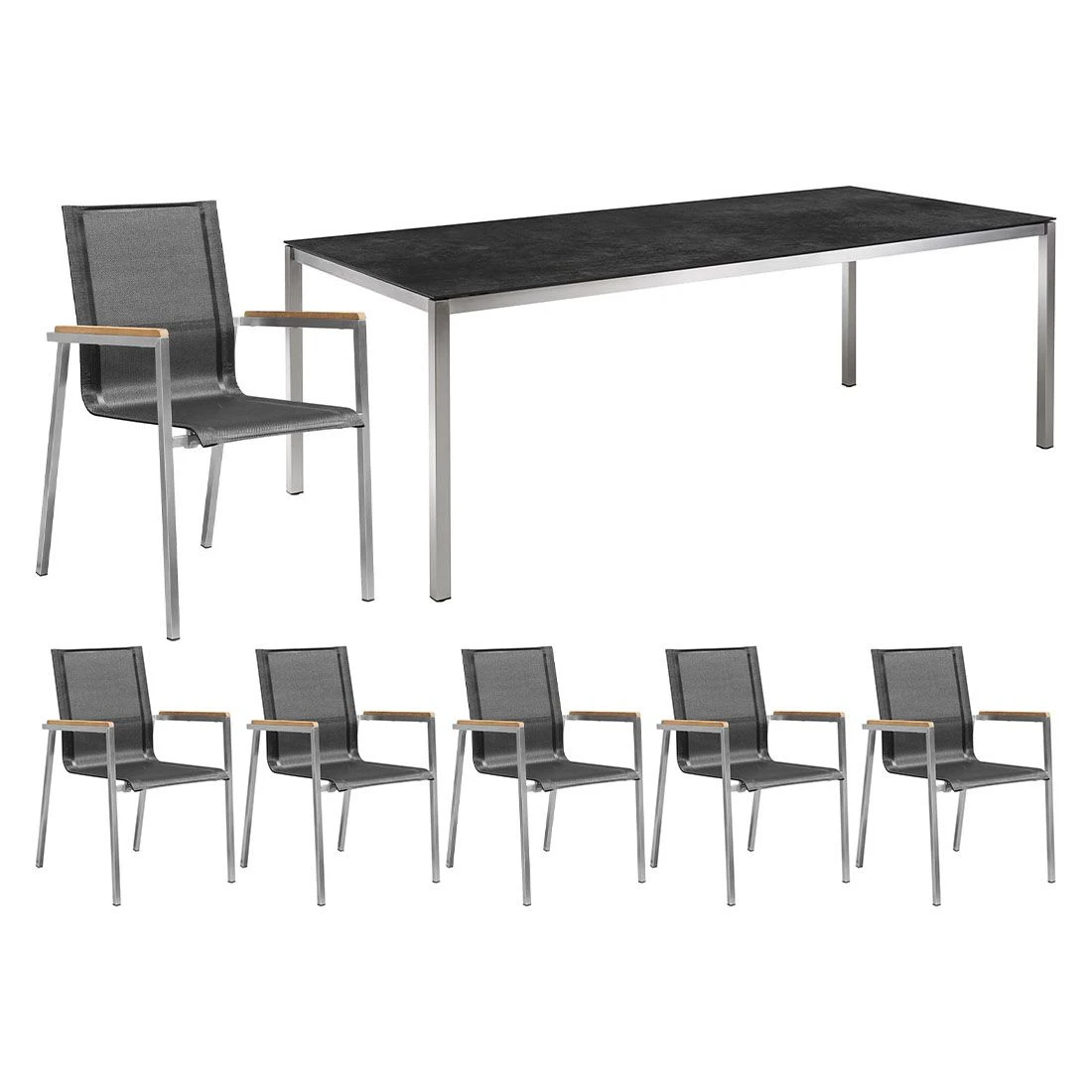 OUTLIV. Rimini Gartenmöbelset 7-tlg. mit Tisch 180x100 cm Silber/Concrete OUTLIV. Rimini Gartenmöbelset 7-tlg. Mit Tisch 180x100 Cm Silber/Concrete -Outliv outliv rimini gartenmoebelset 7 tlg mit tisch 180x100 cm 1442158 1