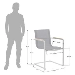 OUTLIV. Rimini Gartenmöbelset 7-tlg. Mit Tisch 220x100 Cm Silber-Schwarz/Zement Dunkel -Outliv outliv rimini gartenmoebelset 7 tlg mit tisch 220x100 cm 1423480 10