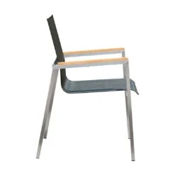 OUTLIV. Rimini Gartenmöbelset 7-tlg. Tisch 200x100cm Edelstahl/Schwarz -Outliv outliv rimini ii gartenmobelset 8tlg stapel tisch 200cm edelstahl schwarz 1176585 8