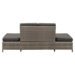 OUTLIV. Roma Gartensofa Geflecht/Polyester Grau/Anthrazit -Outliv outliv roma loungebank geflecht polster grau anthrazit 1253398 5