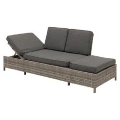 OUTLIV. Roma Gartensofa Geflecht/Polyester Grau/Anthrazit -Outliv outliv roma loungebank geflecht polster grau anthrazit 1253398 7