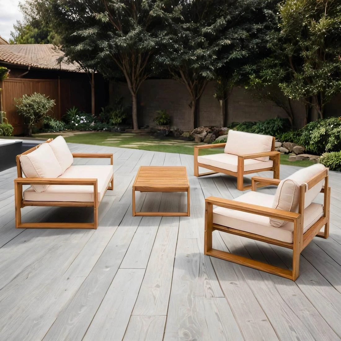 OUTLIV. Santa Cruz Loungeset 4-tlg. Akazie/Polyester Natur/Ecru OUTLIV. Santa Cruz Loungeset 4-tlg. Akazie/Polyester Natur/Ecru -Outliv outliv santa cruz loungeset 4 tlg akazie polyester 1376928 1