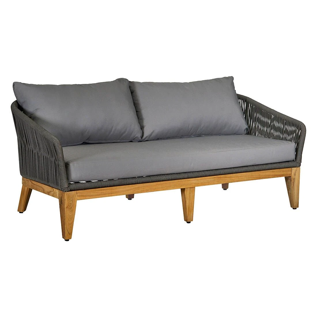 OUTLIV. Santorin Gartensofa 170 cm Teak/Rope/Olefin Natur/Dunkelgrau OUTLIV. Santorin Gartensofa 170 Cm Teak/Rope/Olefin Natur/Dunkelgrau -Outliv outliv santorin 2 sitzersofa 170 cm teak rope olefin 1431774 2