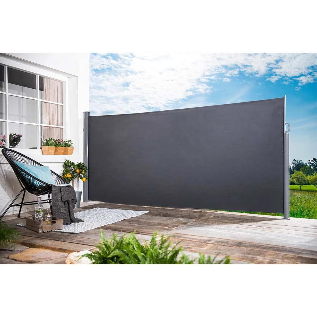 OUTLIV. Seitenmarkise XL Aluminium/Polyester Silber/Anthrazit-Grau OUTLIV. Seitenmarkise XL Aluminium/Polyester Silber/Anthrazit-Grau -Outliv outliv seitenmarkise xl aluminium polyester 1429486 2