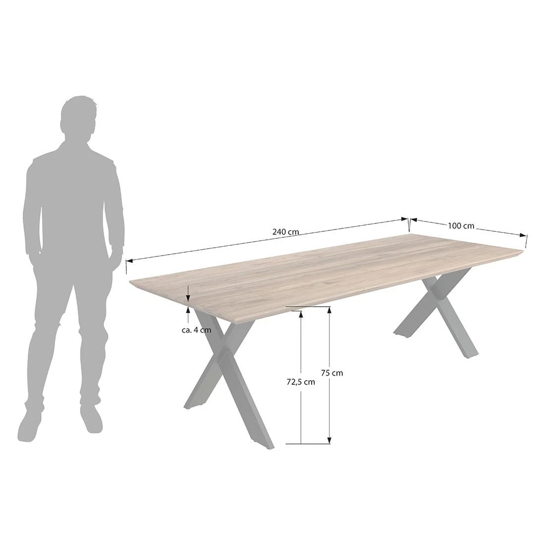 OUTLIV. Tilburg Gartentisch 240x100cm Aluminium/Teak Anthrazit/Teak Recycelt OUTLIV. Tilburg Gartentisch 240x100cm Aluminium/Teak Anthrazit/Teak Recycelt -Outliv outliv tilburg gartentisch 240x100cm aluminium teak anthrazit teak recycelt 1177872 6