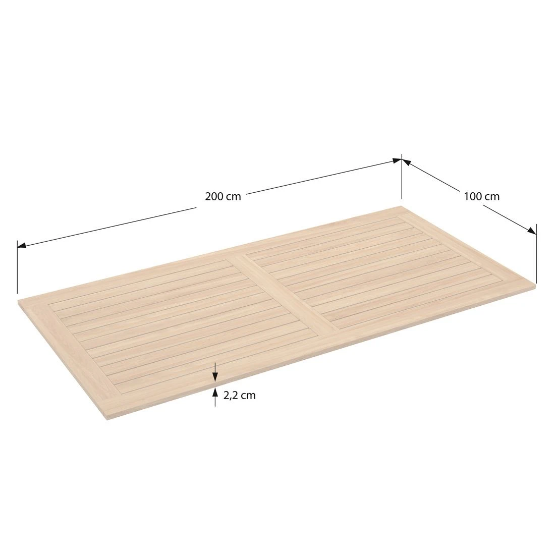 OUTLIV. Gartentisch-Platte 200x100cm Teak Natur OUTLIV. Gartentisch-Platte 200x100cm Teak Natur -Outliv outliv tischplatte teak natur 200x100cm 7
