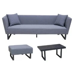 OUTLIV. By Detlef Steves Tonga Loungeset 3-tlg. Aluminium/Sunbrella Anthrazit/Flanelle 2 OUTLIV. By Detlef Steves Tonga Loungeset 3-tlg. Aluminium/Sunbrella Anthrazit/Flanelle -Outliv outliv tonga loungeset 3 tlg aluminium sunbrella 1434150 3