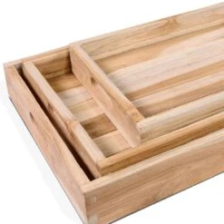 OUTLIV. Tray Tablett 3-tlg. Teak Recycelt -Outliv outliv tray tablett 3 tlg teak recycelt 1347173 3