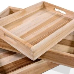 OUTLIV. Tray Tablett 3-tlg. Teak Recycelt -Outliv outliv tray tablett 3 tlg teak recycelt 1347173 4