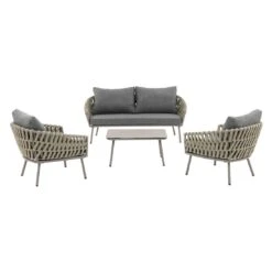 OUTLIV. Valencia Loungeset 4-tlg. Aluminium/Rope Anthrazit/Taupe 3 OUTLIV. Valencia Loungeset 4-tlg. Aluminium/Rope Anthrazit/Taupe -Outliv outliv valencia loungegruppe 4 tlg alu rope glas 1422281 4