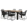 OUTLIV. Verona Gartenmöbel-Set 7-tlg. Mit Tisch 200x100cm Charcoal