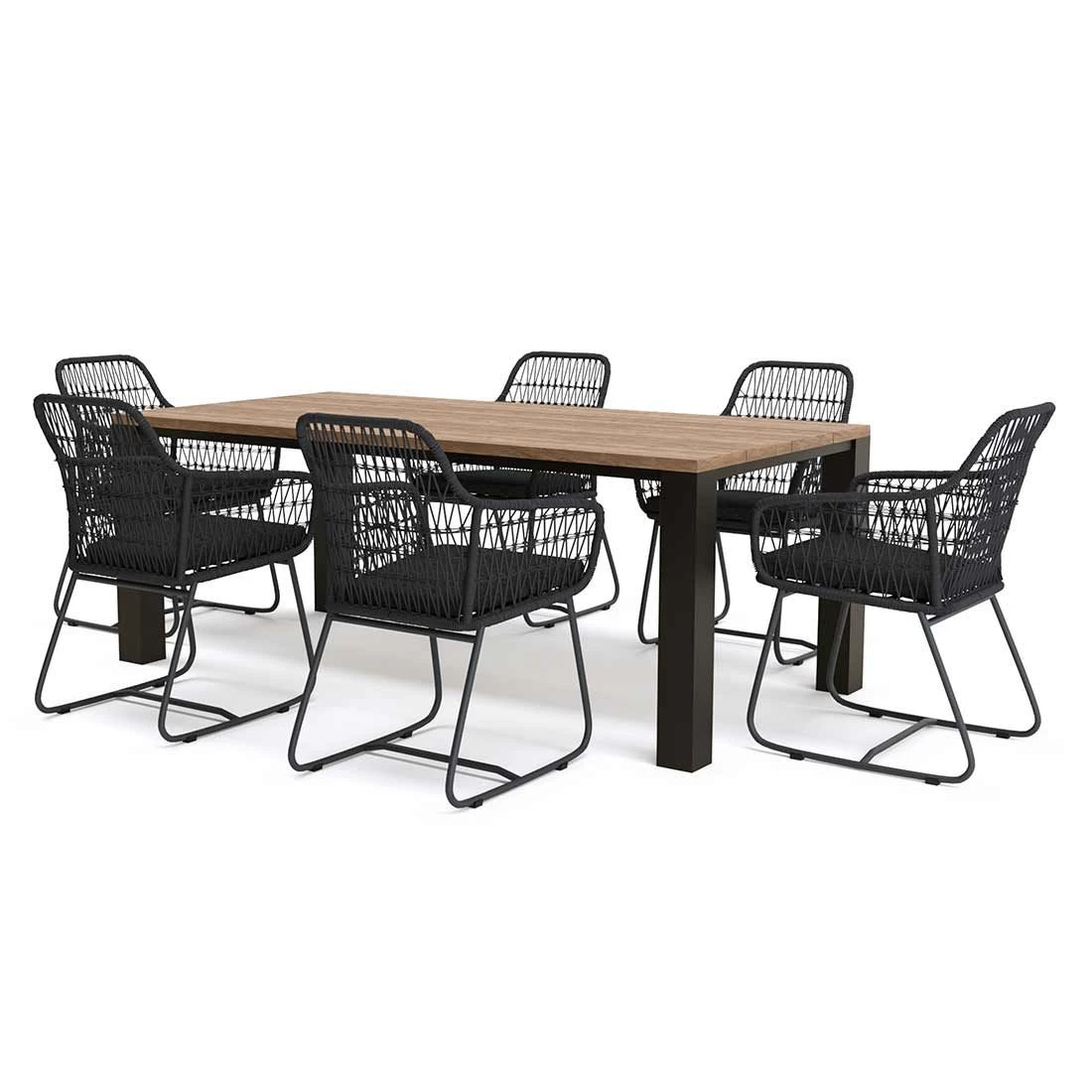 OUTLIV. Verona Gartenmöbel-Set 7-tlg. mit Tisch 200x100cm Charcoal OUTLIV. Verona Gartenmöbel-Set 7-tlg. Mit Tisch 200x100cm Charcoal -Outliv outliv verona diningset 7 tlg tisch 200x100cm aluminium teak recycelt 1407827 1