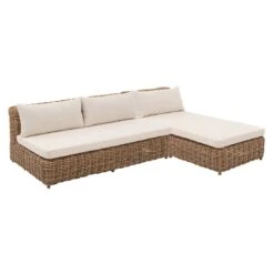 OUTLIV. Versailles Castello Ecklounge Geflecht/Teak Mixed Beige -Outliv outliv versailles castello sofagruppe geflecht teak mixed beige 1314965 4