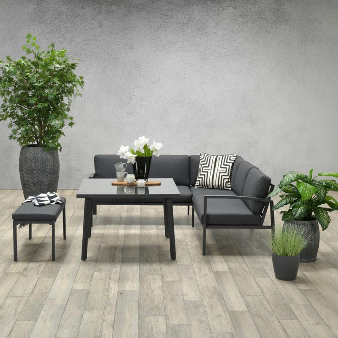 OUTLIV. Wellington Dininglounge 3-tlg. Aluminium/Polster Carbon Black/Reflex Black OUTLIV. Wellington Dininglounge 3-tlg. Aluminium/Polster Carbon Black/Reflex Black -Outliv outliv wellington loungeecke aluminium polster carbon black reflex black 1247403 1