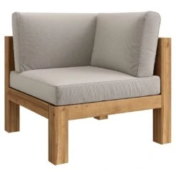OUTLIV. Stockton Ecklounge 4-teilig Akazie/Polster Teaklook/Taupe -Outliv stockton loungeset 4tlg akazie natur taupe 5