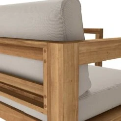 OUTLIV. Stockton Ecklounge 4-teilig Akazie/Polster Teaklook/Taupe -Outliv stockton loungeset 4tlg akazie natur taupe 9