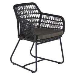OUTLIV. Verona Gartenmöbelset 5-tlg. Tisch Ø130cm Charcoal -Outliv verona gartenmoebelset 5 tlg mit gartentischdurchm130cm 1392075 3